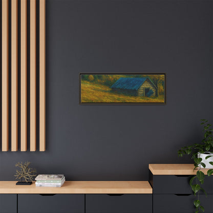 Framed Matte Canvas Print, Rustic Artwork, Farmhouse Decor, Nature Wall Art, Gift for Home, Autumn Decor, Landscape Painting