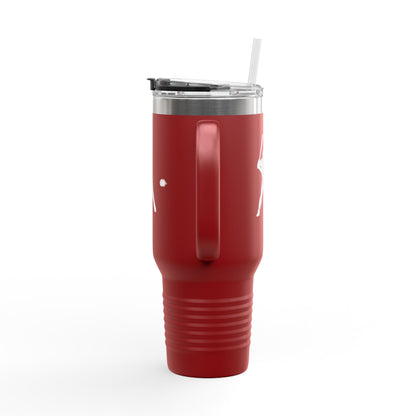 Insulated Travel Mug for Sports Lovers, 40oz Tumbler, Red Baseball Design, Perfect Gift for Fans, Outdoor Adventures, Road Trips, Tailgating