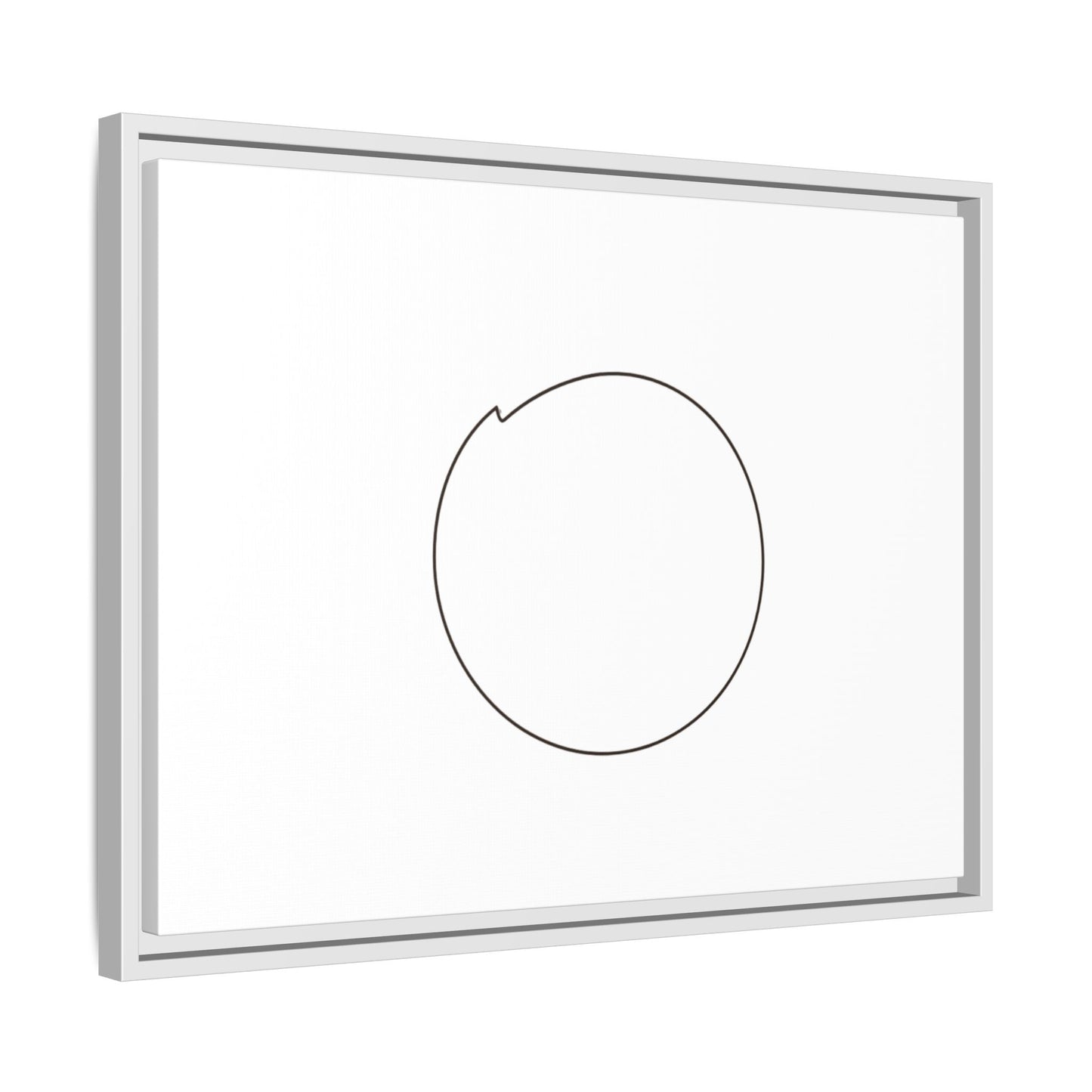Minimal Circle Line Matte Canvas Framed | Modern Abstract Wall Art