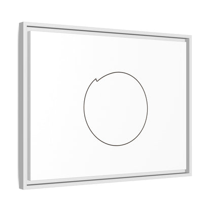 Minimal Circle Line Matte Canvas Framed | Modern Abstract Wall Art