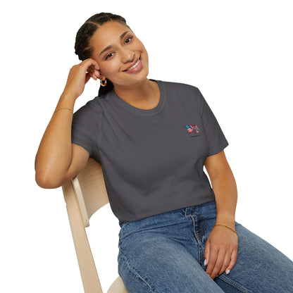 Patriotic Unisex Softstyle T-Shirt, American Flag Tee, USA Pride Shirt, Perfect for Independence Day, Casual Wear - TRV