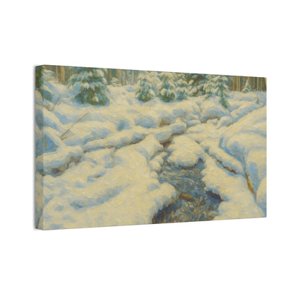 Winter Wonderland Canvas Art, Cozy Home Decor, Winter Landscape Wall Art, Nature Print, Holiday Gift Idea