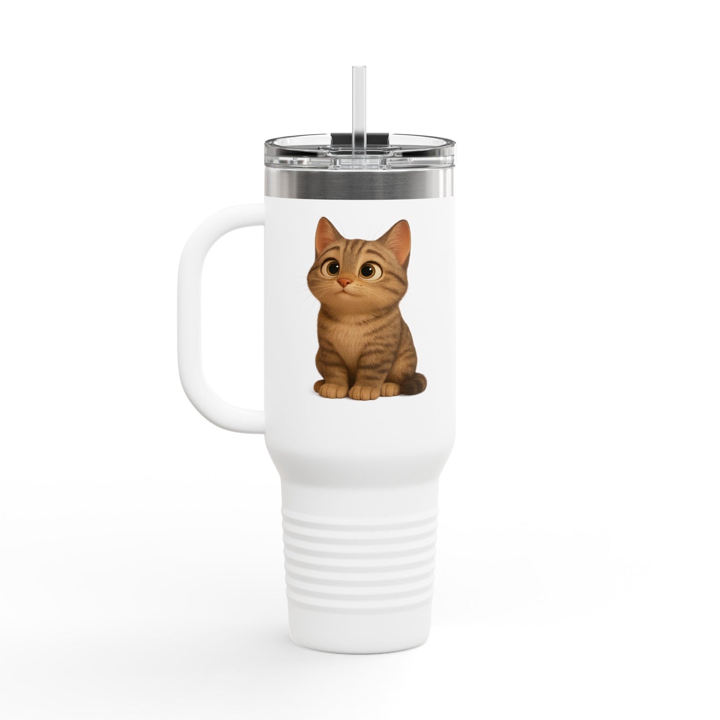 Cute Cat Insulated Travel Mug, 40oz | Perfect Pet Lover Gift | BPA-Free Drinkware, Cozy Coffee Companion, Cat-Themed Hydration