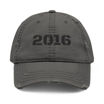 Embroidered Distressed Dad Hat, Cool Streetwear Cap for Men & Women, Casual Vintage Accessory, 2016 Cap, Gift Idea - TRV