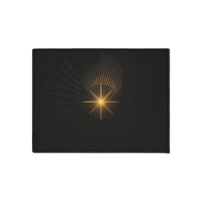 Radiant Star Burst Floor Mat | Black Entrance Rug - TRV
