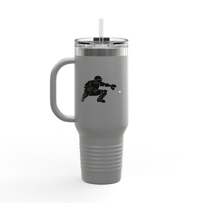 Insulated Travel Mug | Baseball Catcher Themed Travel Tumbler for Active Lifestyles, Coffee Mug, Road Trip Cup, Gym Hydration, Gift for Athletes - TRV