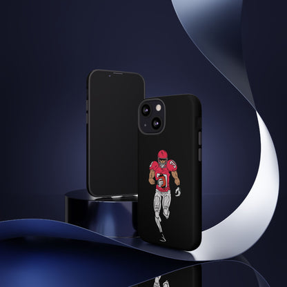 Football Player Tough Phone Case – Protective Black Sports iPhone Case