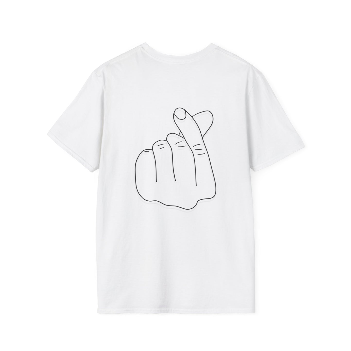 Trendy Unisex Softstyle T-Shirt with Love Hand Gesture Design