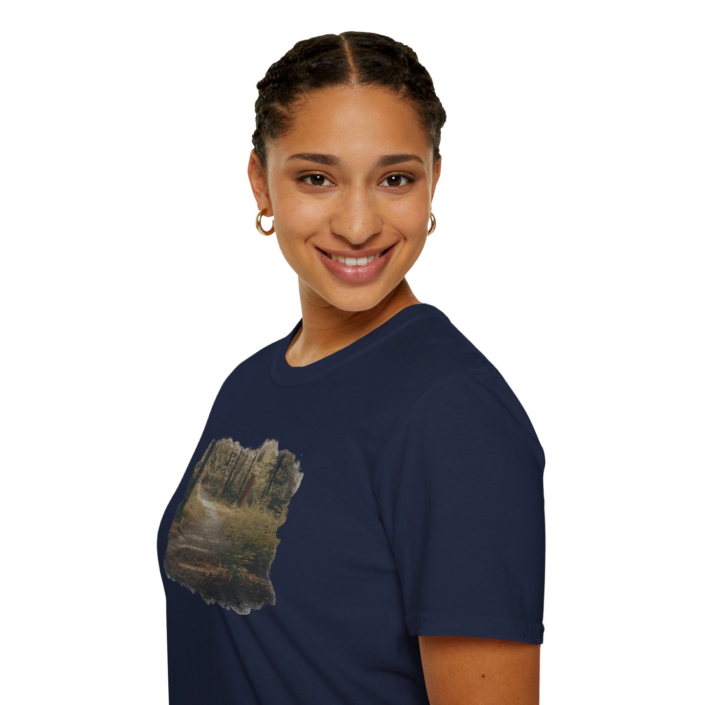 Nature-Inspired Unisex Softstyle T-Shirt, Eco-Friendly Fashion, Outdoor Lover Tee, Gift for Nature Enthusiasts, Casual Everyday Wear