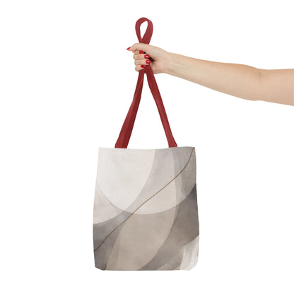 Neutral Abstract Watercolor Waves Tote Bag | All-Over Print