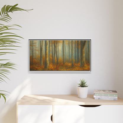 Autumn Forest Canvas Art, Framed Wall Decor, Rustic Home Decor, Nature Artwork, Gift for Nature Lovers - TRV