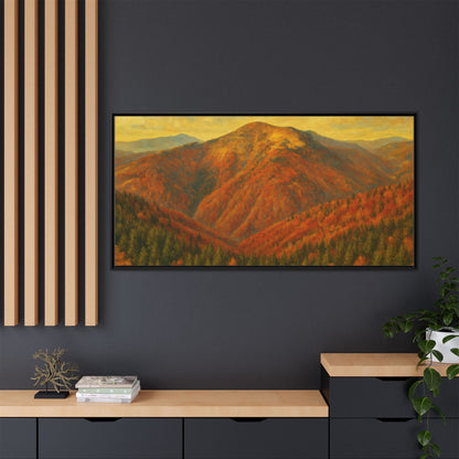 Autumn Landscape Wall Art, Cozy Home Decor, Nature Print, Framed Canvas, Fall Decorations, Gift Idea for Art Lovers - TRV
