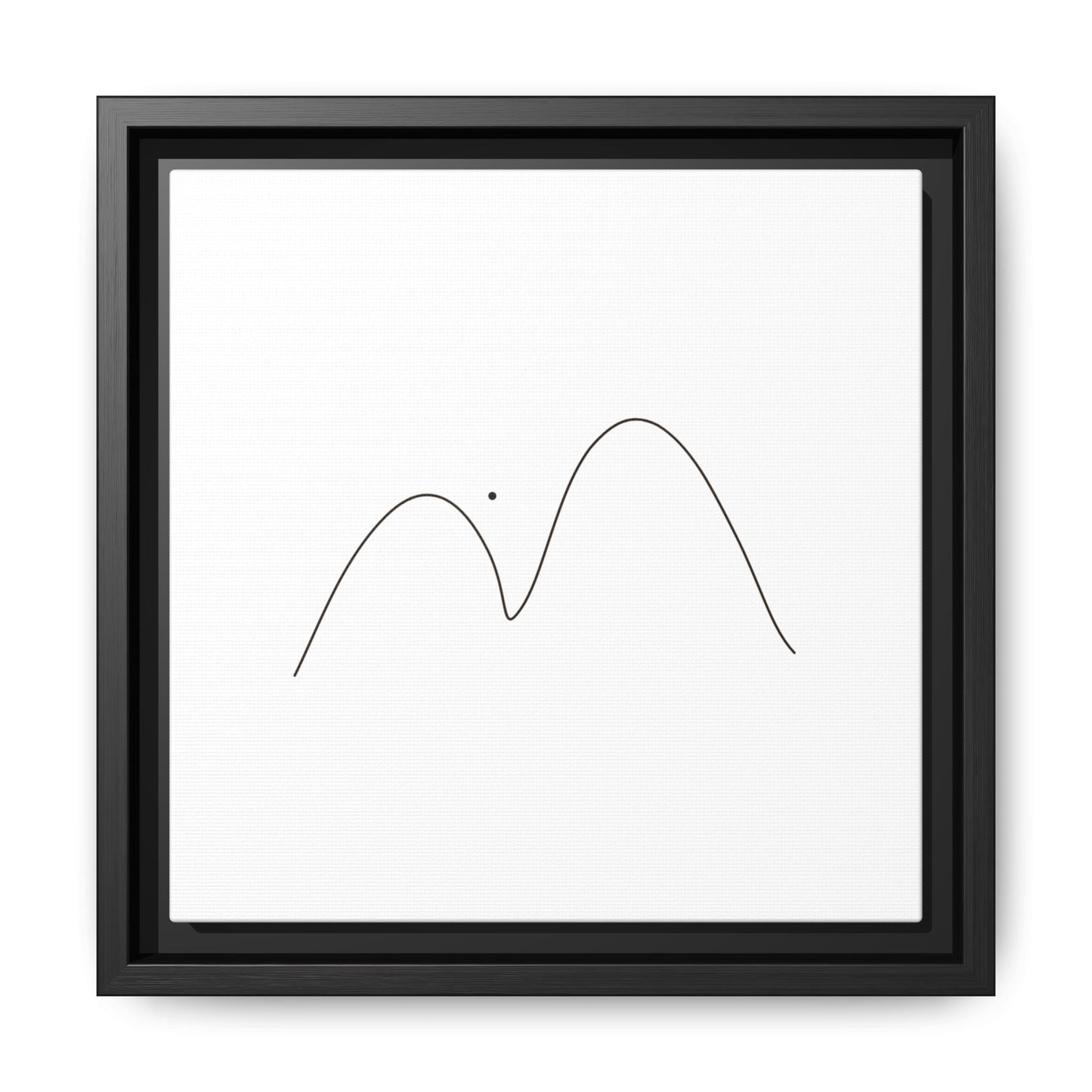 Minimal Line Mountains Matte Canvas Framed