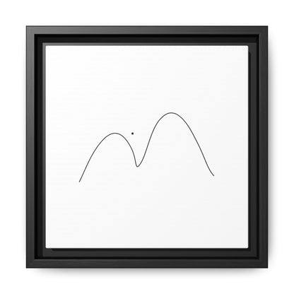 Minimal Line Mountains Matte Canvas Framed