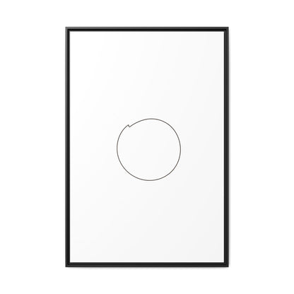Minimal Circle Line Matte Canvas Framed | Modern Abstract Wall Art