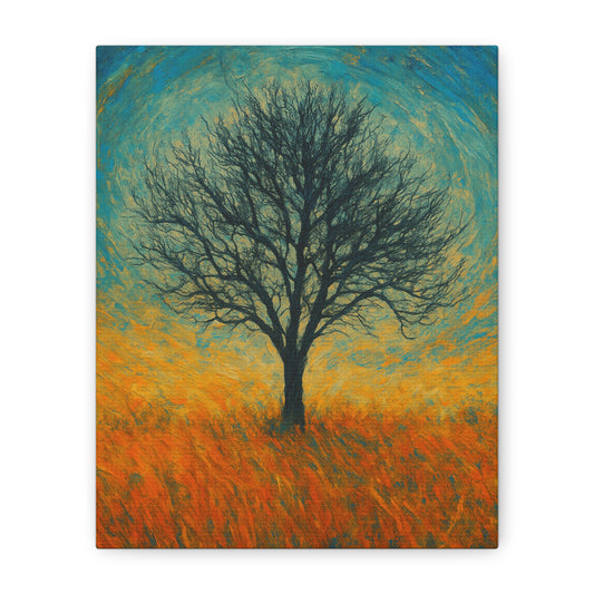 Artistic Tree Canvas Wall Art, Matte Stretched Canvas, Natural Decor for Home, Office, Gift for Nature Lovers, Bohemian Wall Decor