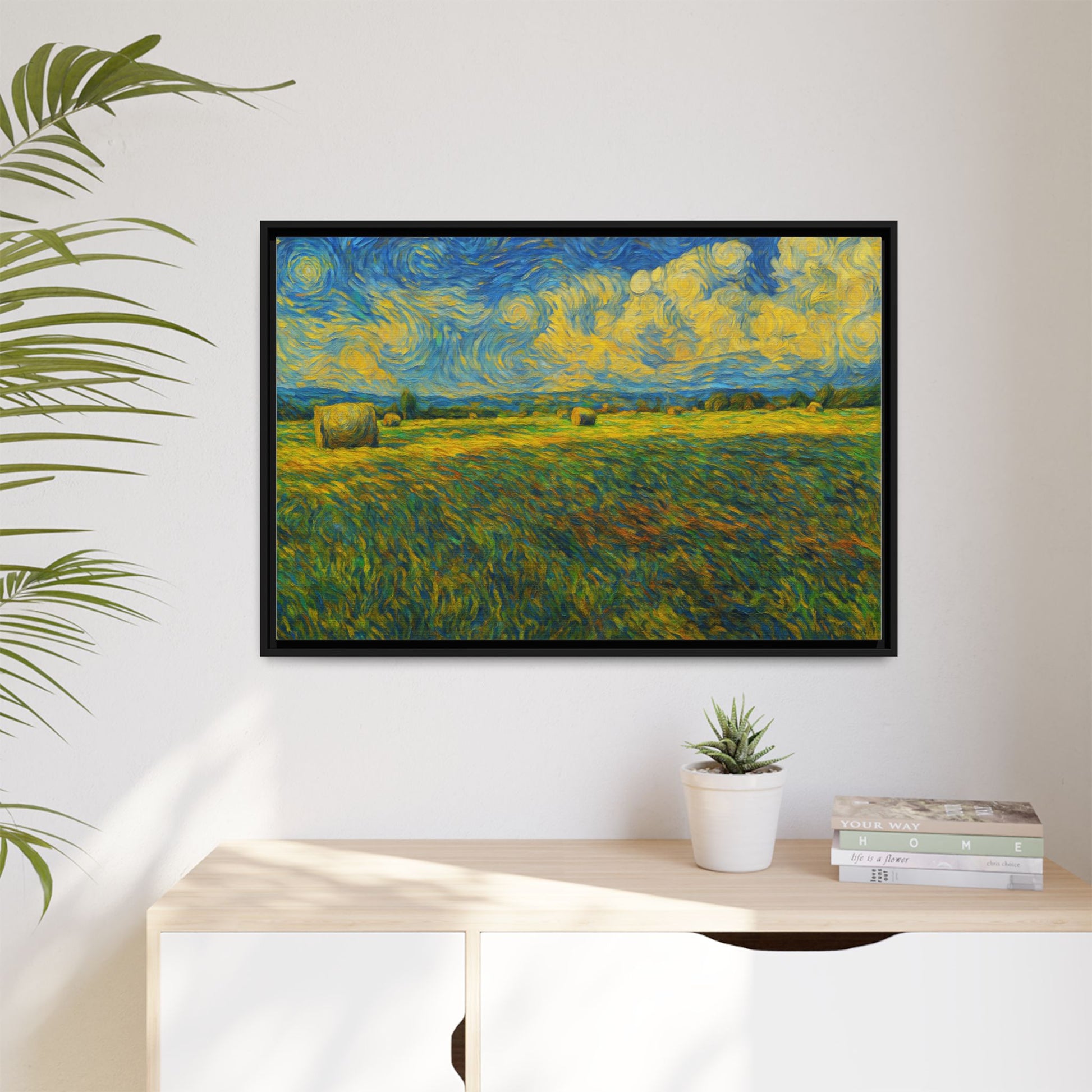 Landscape Matte Canvas, Framed (Multi-color) - TRV