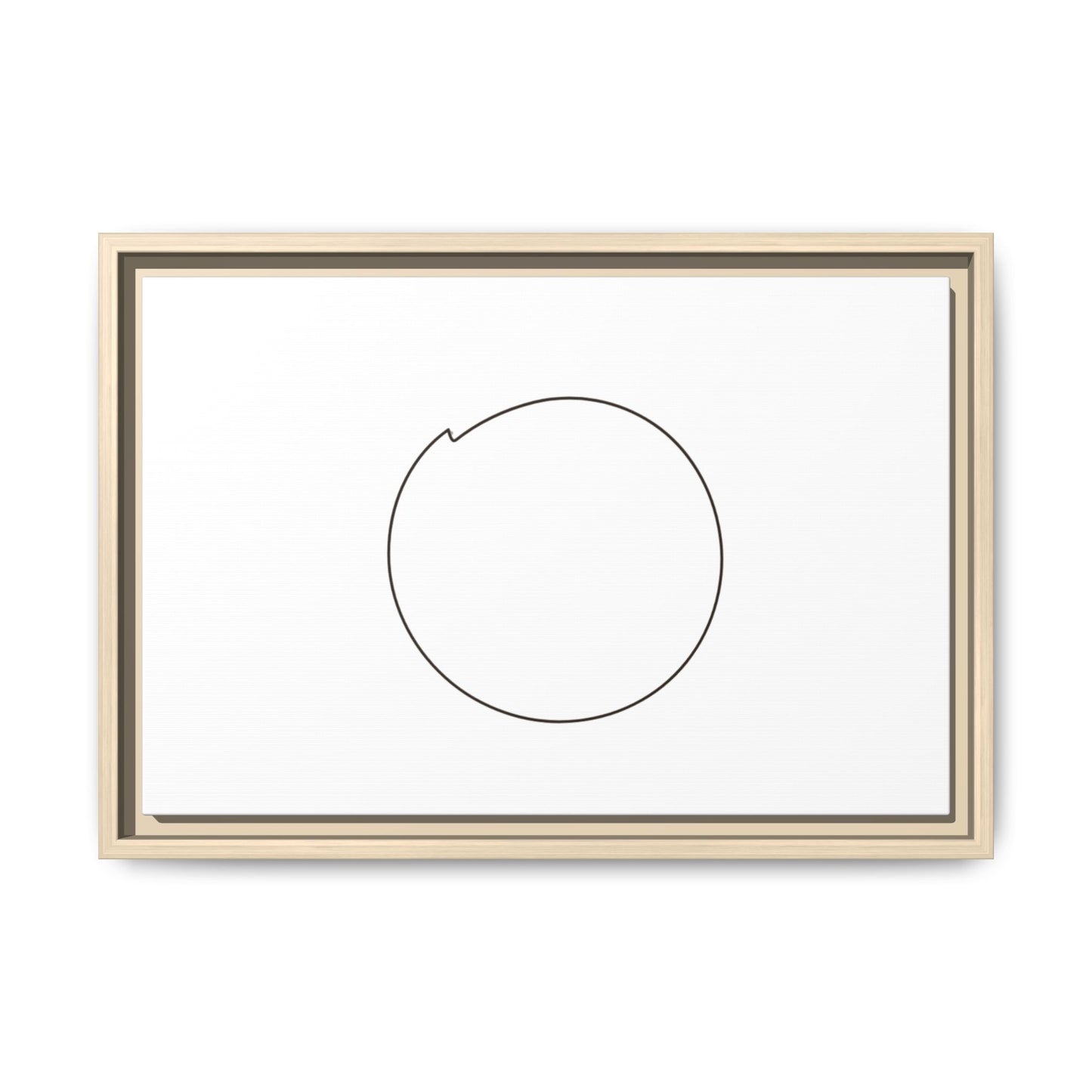 Minimal Circle Line Matte Canvas Framed | Modern Abstract Wall Art