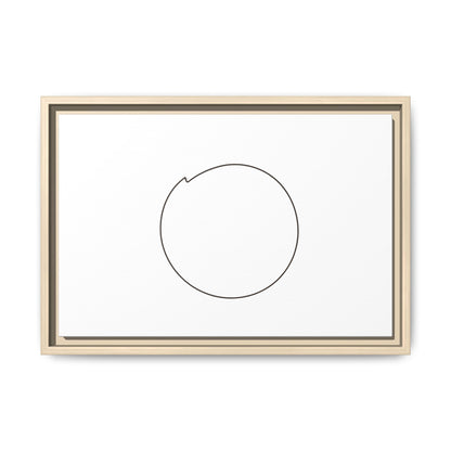 Minimal Circle Line Matte Canvas Framed | Modern Abstract Wall Art