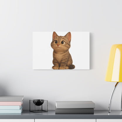 Adorable Cat Canvas Art, Cute Cat Wall Decor, Pet Lover Gift, Nursery Wall Art, Animal Print, Modern Home Decor - TRV