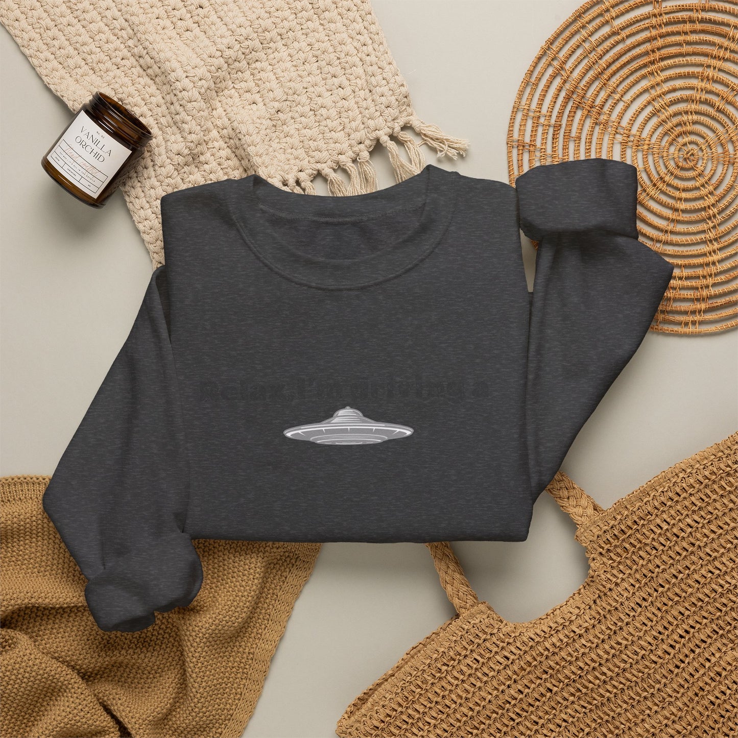 Relaxing UFO Driving Sweatshirt, Funny Gift for UFO Lovers, Unisex Crewneck Pullover, Casual Wear, Space Enthusiast Apparel