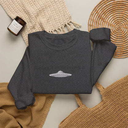 Relaxing UFO Driving Sweatshirt, Funny Gift for UFO Lovers, Unisex Crewneck Pullover, Casual Wear, Space Enthusiast Apparel