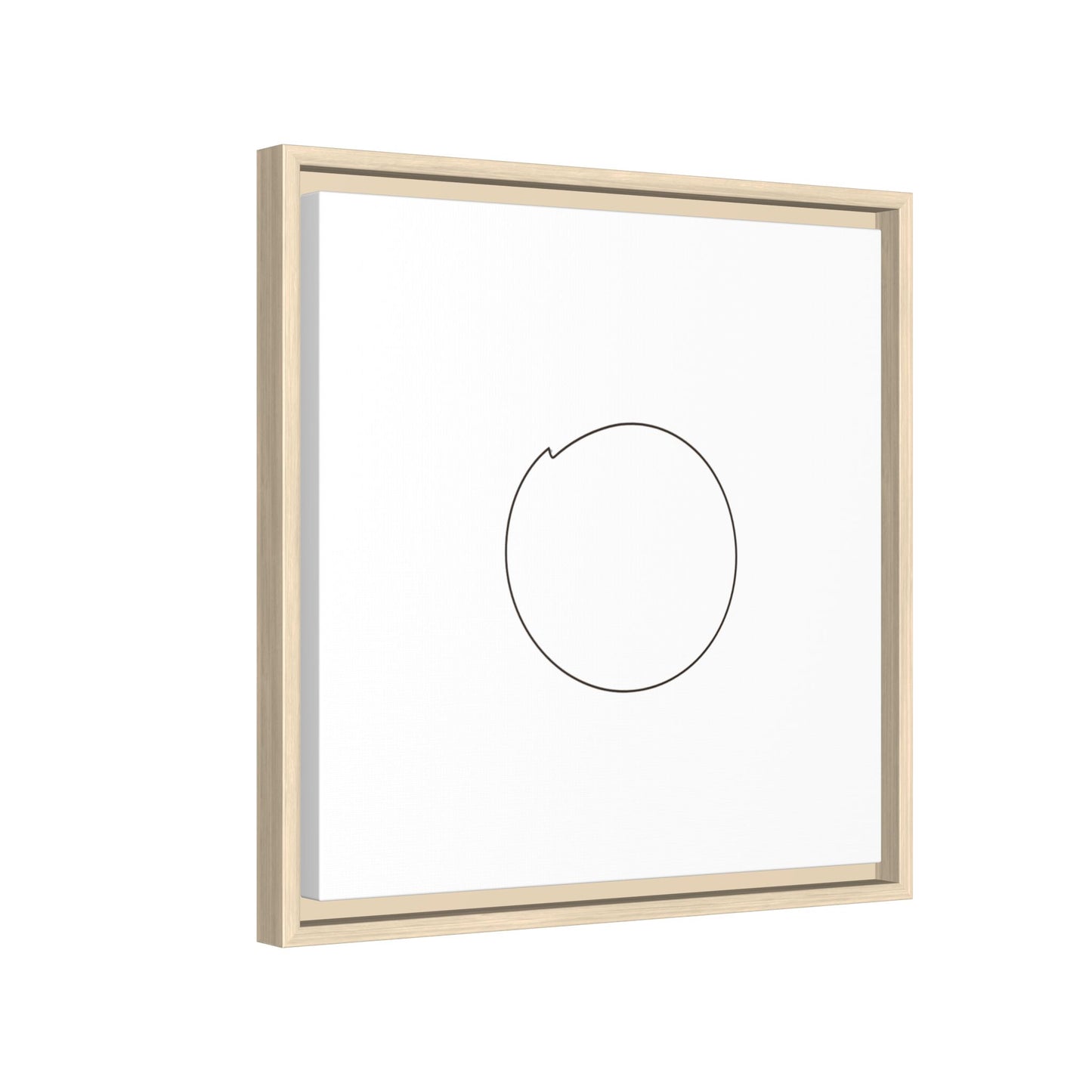Minimal Circle Line Matte Canvas Framed | Modern Abstract Wall Art