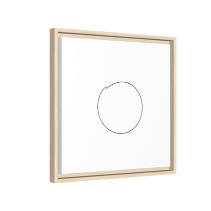 Minimal Circle Line Matte Canvas Framed | Modern Abstract Wall Art