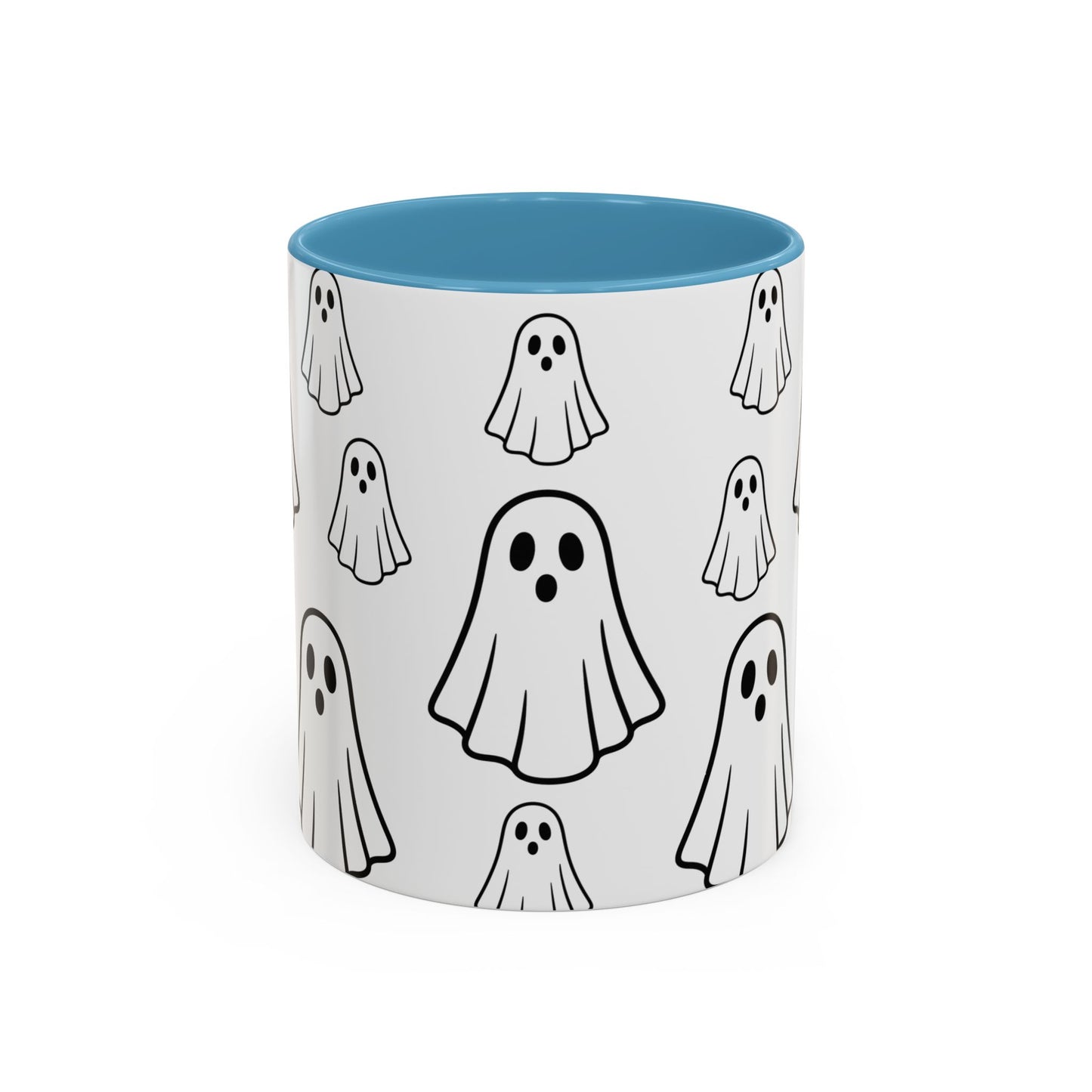 Cute Ghost Accent Coffee Mug, Halloween Mug, Spooky Drinkware, Gift for Ghost Lovers, Seasonal Decor, Unique Coffee Cup - TRV