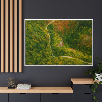 Framed Nature Canvas Art Print, Vibrant Forest Wall Decor, Abstract Landscape Artwork, Home Decoration, Gift for Nature Lovers - TRV