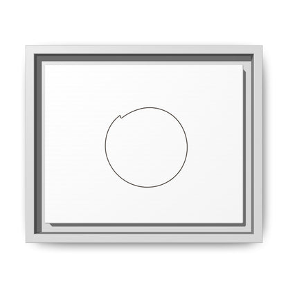 Minimal Circle Line Matte Canvas Framed | Modern Abstract Wall Art