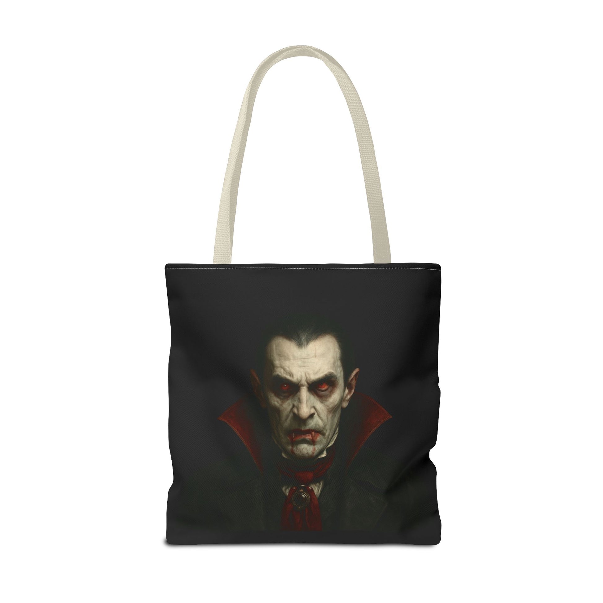 Vampire Haunted Tote Bag, Spooky Shopping Bag, Halloween Accessory, Gothic Style Handbag, Perfect for Halloween Parties, Unisex Tote - TRV
