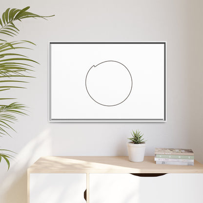 Minimal Circle Line Matte Canvas Framed | Modern Abstract Wall Art