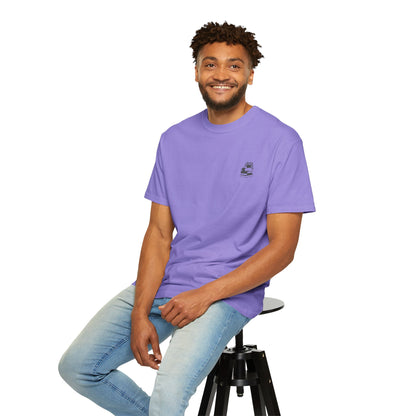 Cozy Cat on Books T-Shirt | Reading Tea Stack Illustration