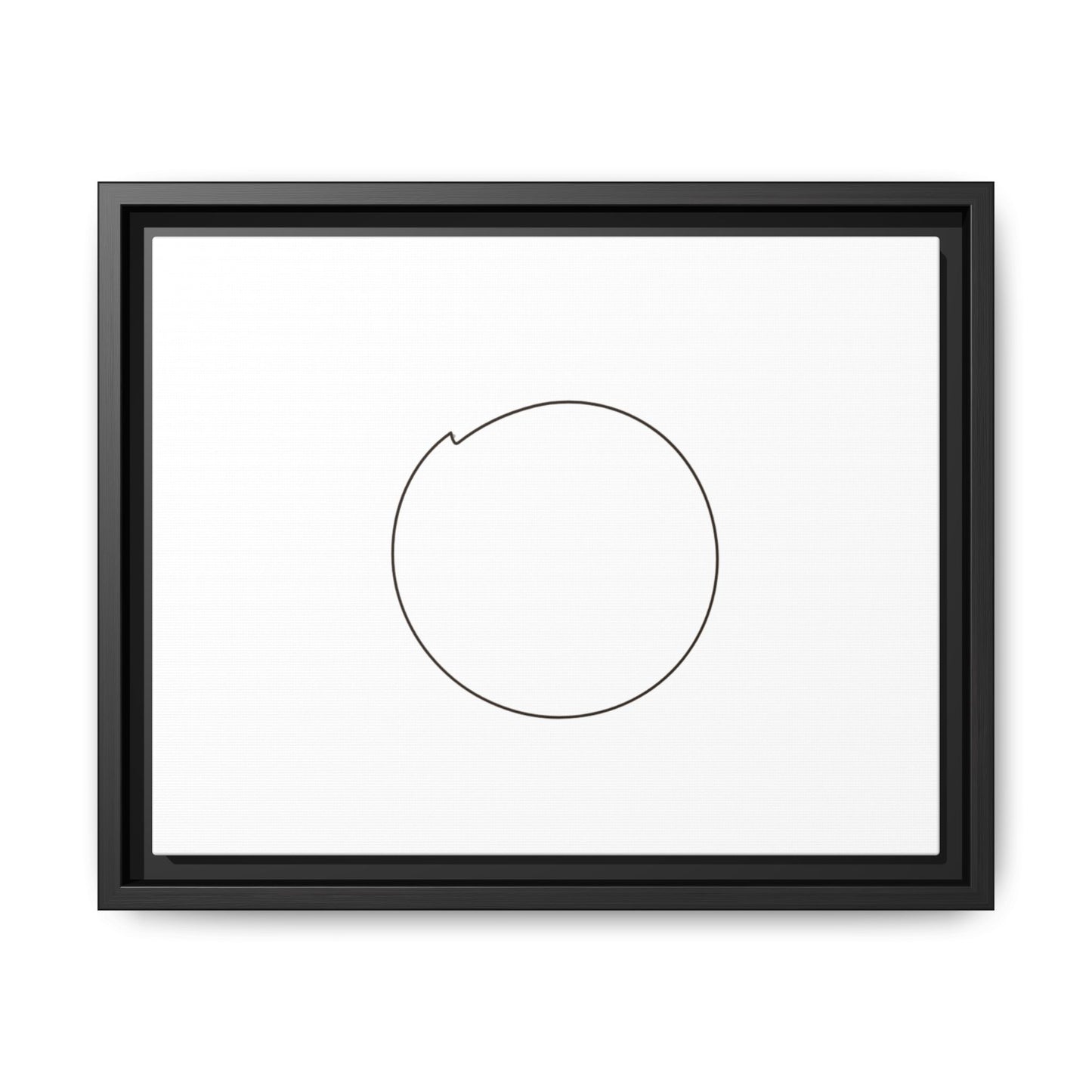 Minimal Circle Line Matte Canvas Framed | Modern Abstract Wall Art
