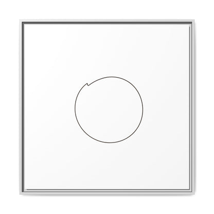 Minimal Circle Line Matte Canvas Framed | Modern Abstract Wall Art