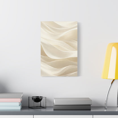 Neutral Abstract Wave Art Matte Canvas