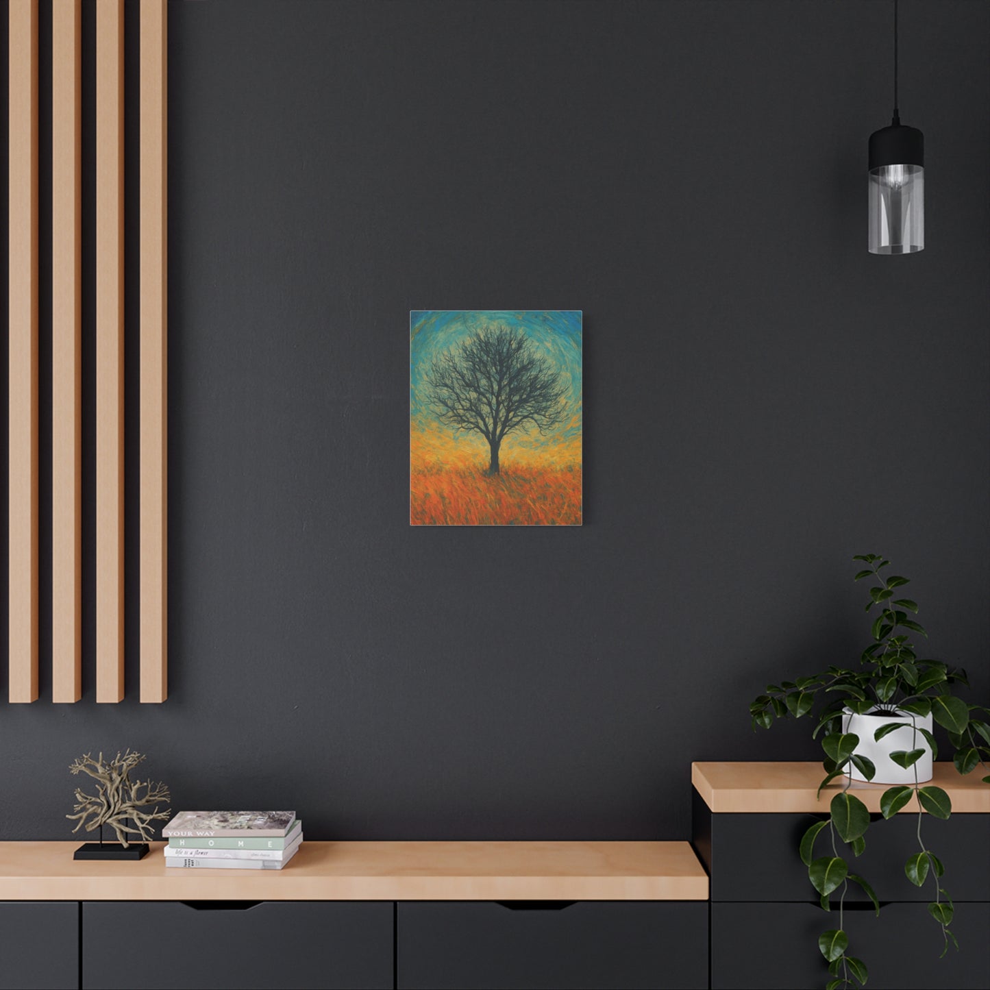 Artistic Tree Canvas Wall Art, Matte Stretched Canvas, Natural Decor for Home, Office, Gift for Nature Lovers, Bohemian Wall Decor