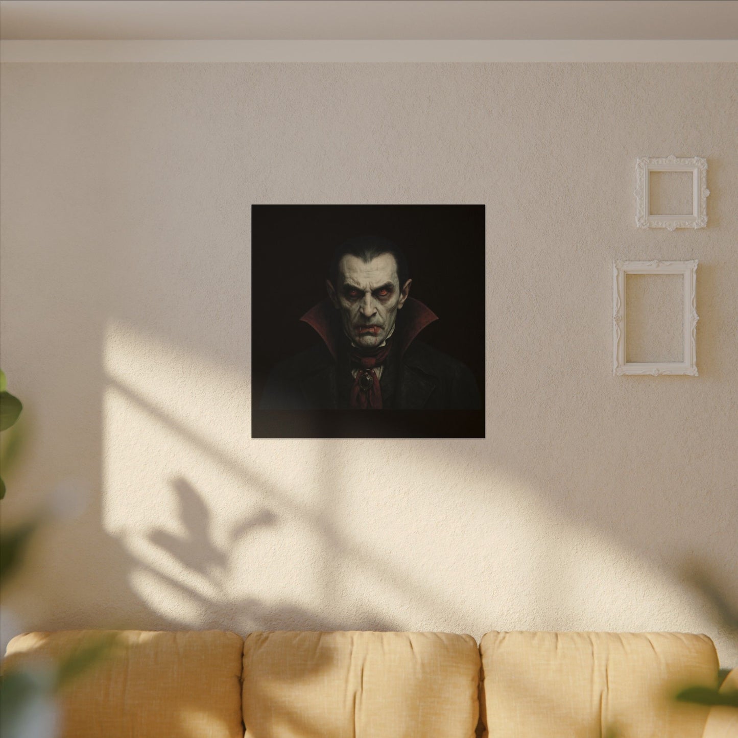 Vampire Portrait Canvas Wall Art – Gothic Dracula Print on Canvas