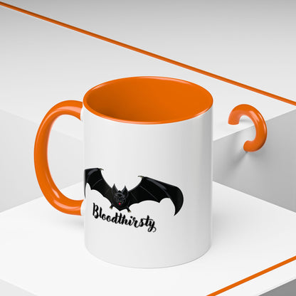 Bloodthirsty Bat Coffee Mug - Unique Halloween and Gothic Accents