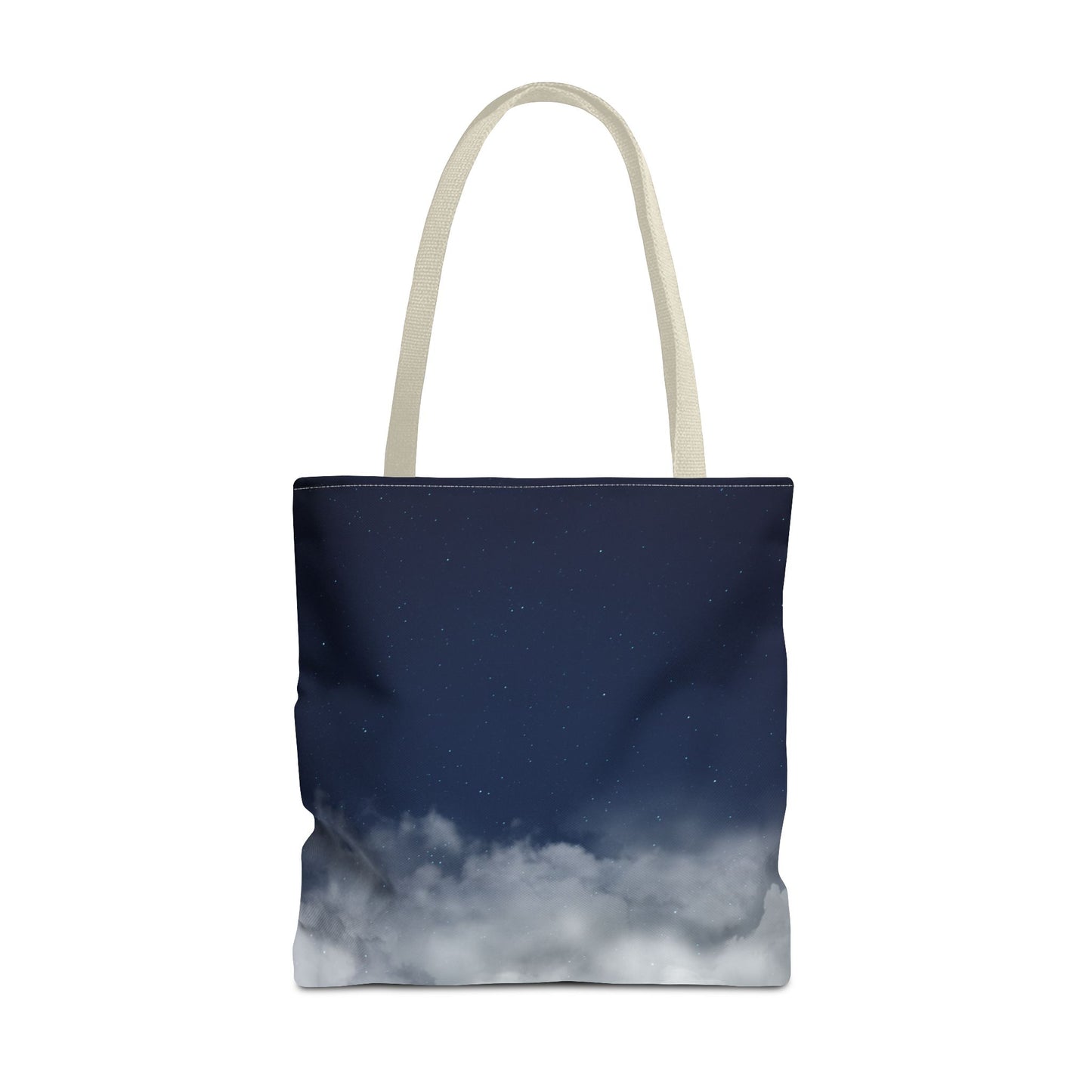 Night Sky Clouds Tote Bag | Starry Navy Ombre - TRV