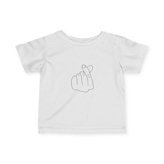 Cute Infant Tee with Love Hand Gesture Design