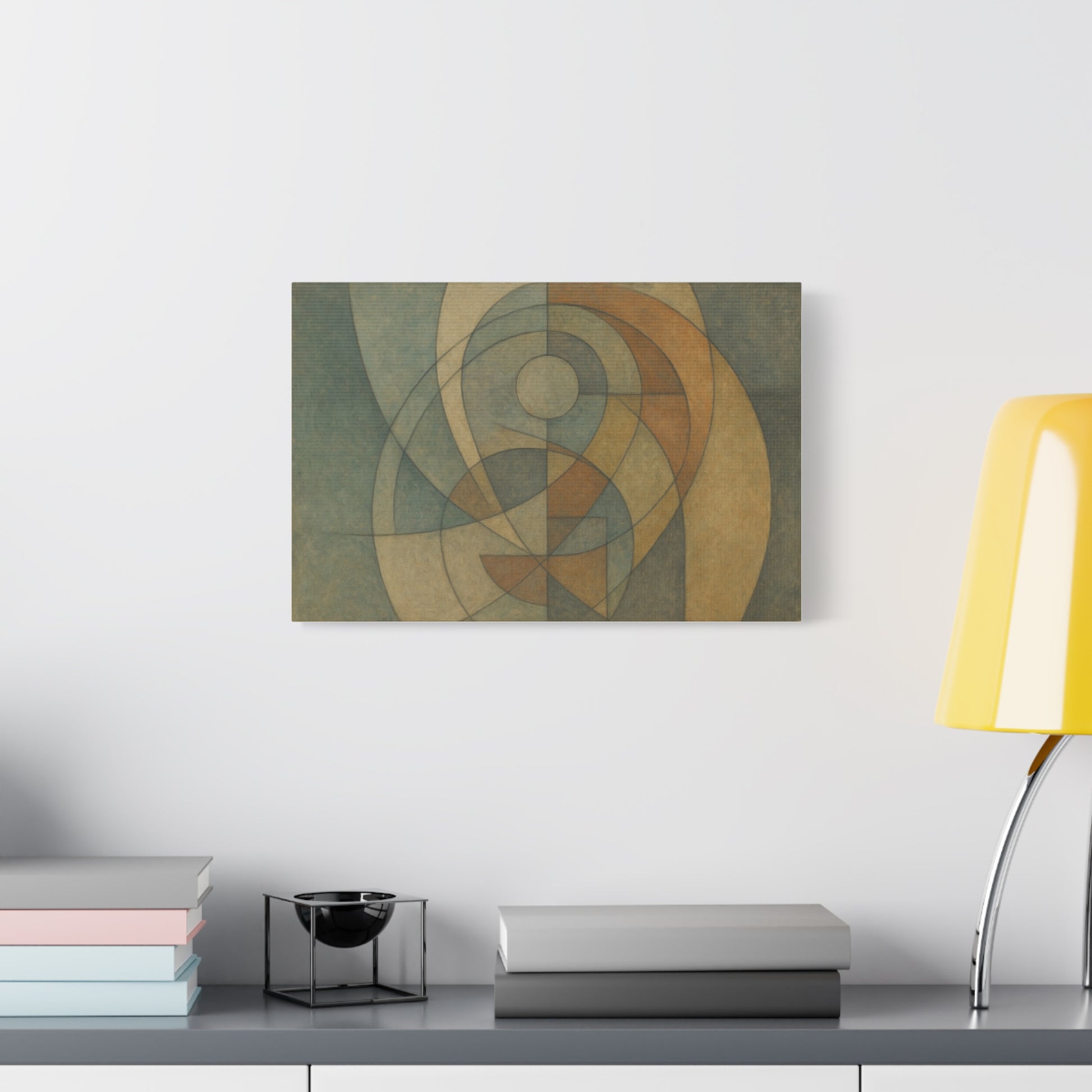 Abstract Geometric Circles Matte Canvas