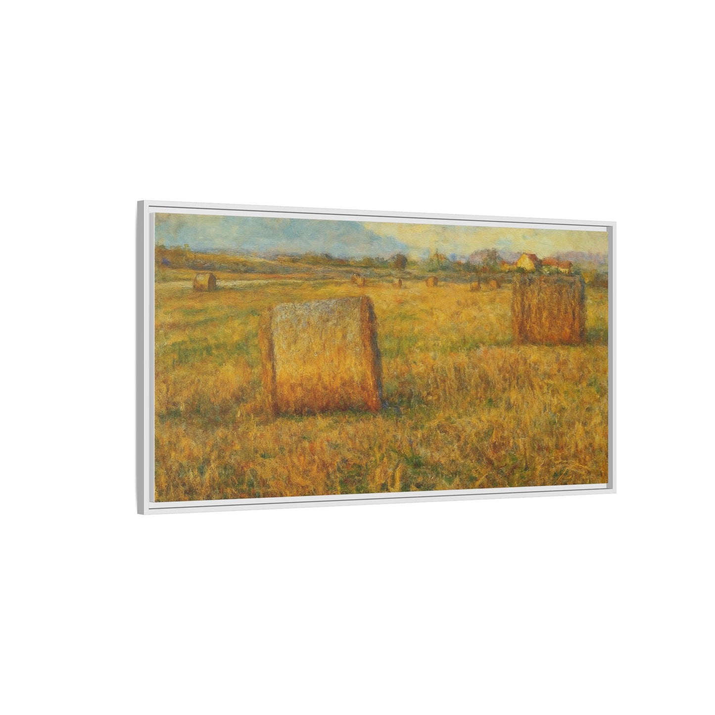 Framed Matte Canvas Wall Art - Rustic Farm Landscape, Country Decor, Home Gallery, Gift for Nature Lovers, Housewarming Decor - TRV