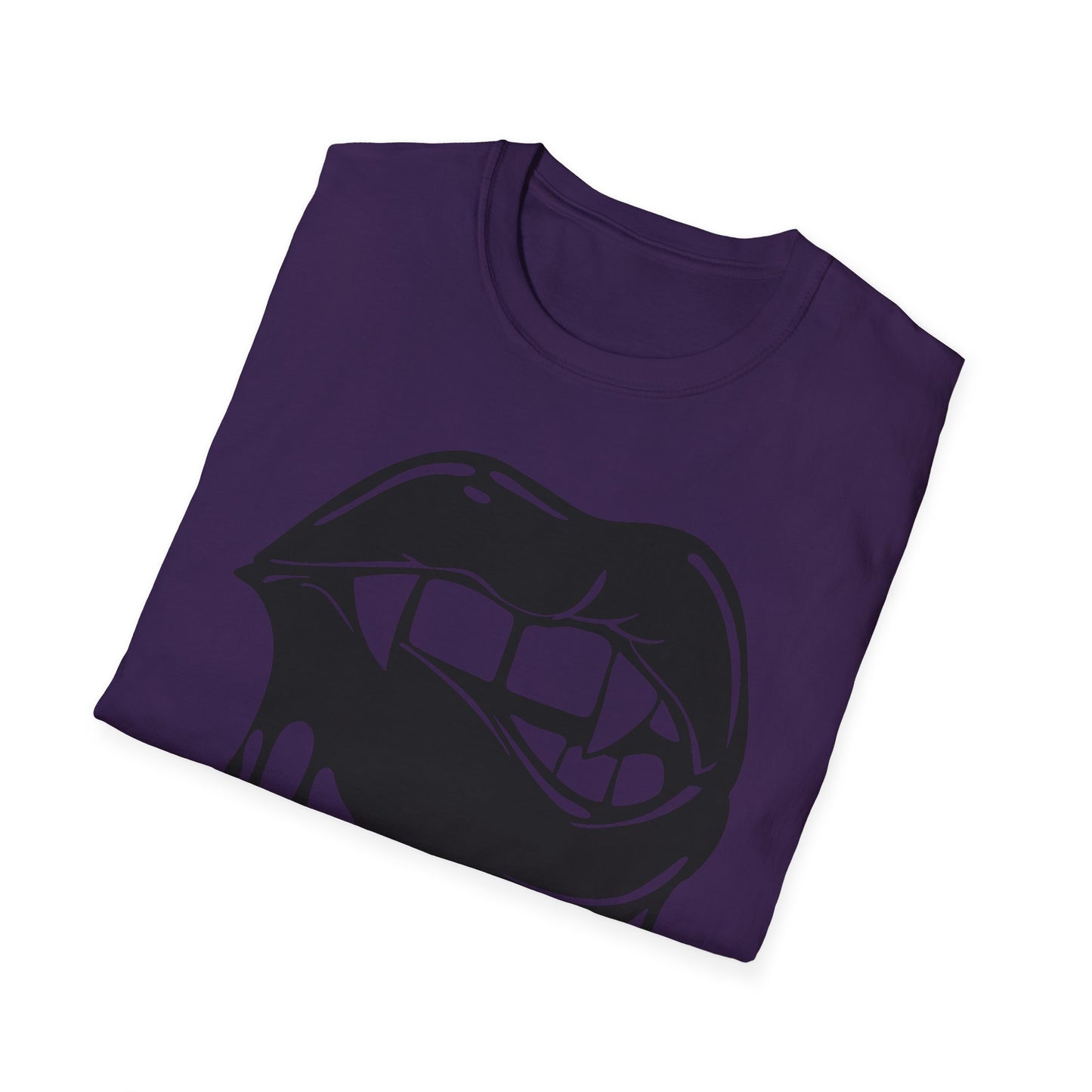 Edgy Graphic Unisex T-Shirt - Dripping Mouth Design, Cool Tee, Trendy Shirt, Hipster Top, Streetwear, Alternative Fashion, Holiday Gift