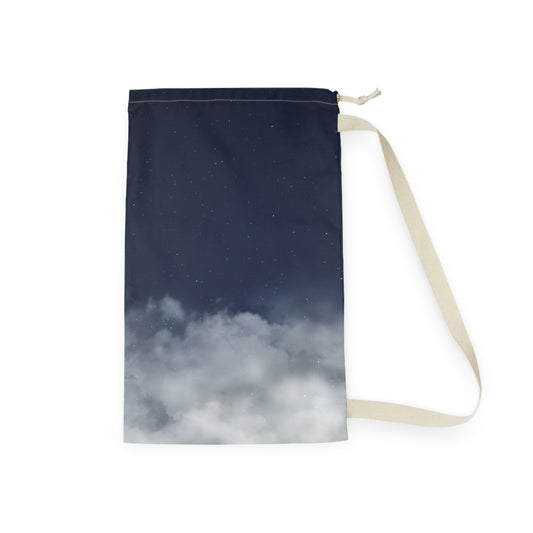Night Sky Clouds Laundry Bag | Drawstring Canvas Tote - TRV