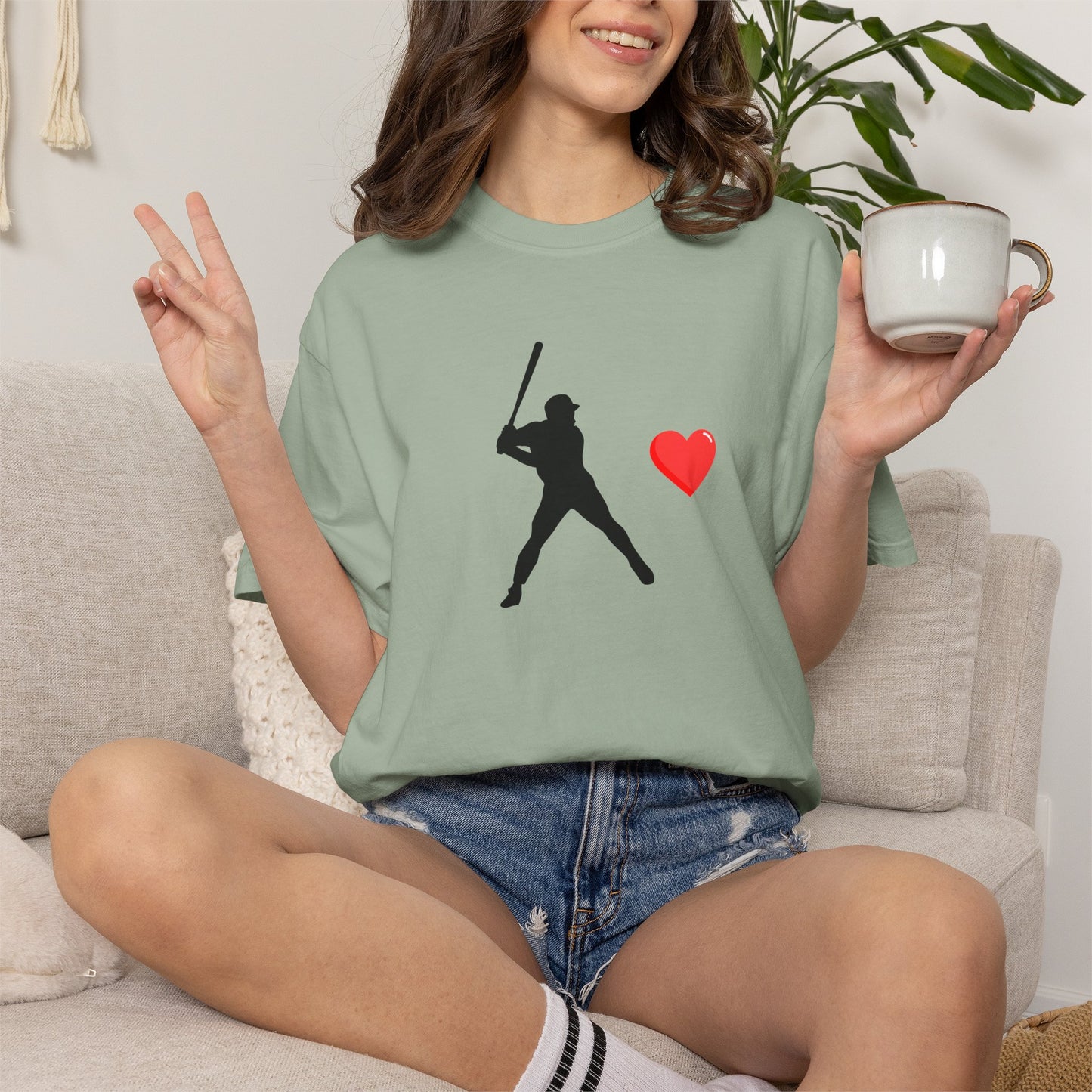 Baseball Love T-Shirt, Unisex Sports Tee, Gift for Baseball Fans, Valentine's Day Shirt, Game Day Apparel, Soft Cotton Top