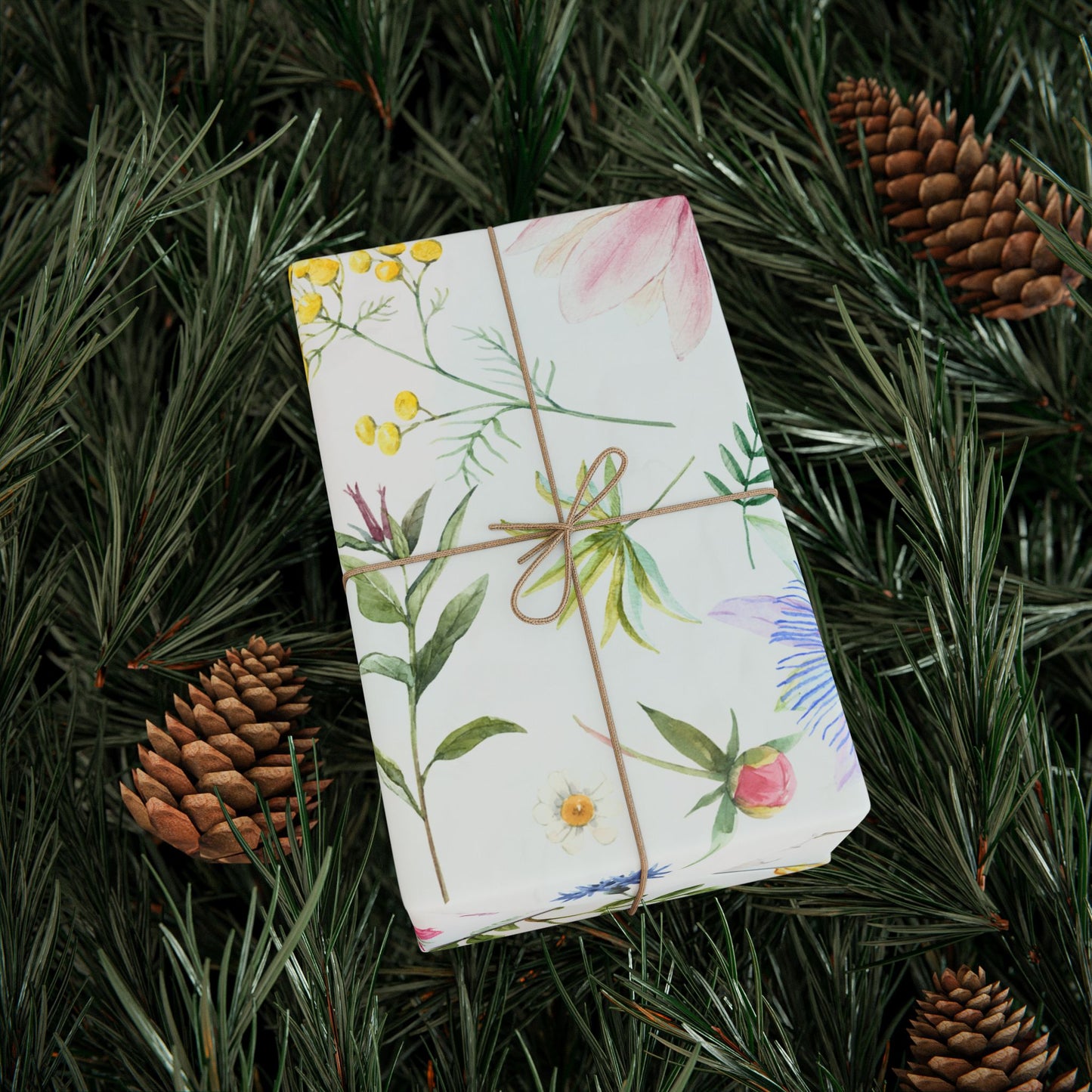 Floral Peony Wrapping Paper Roll — Watercolor Garden Gift Wrap for Mother's Day & Spring Celebrations