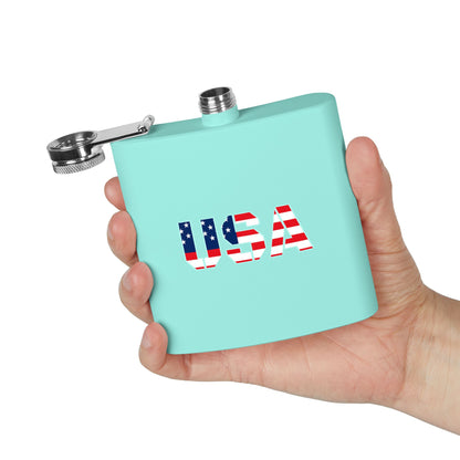 Patriotic Stainless Steel Flask | USA Flag Design | Perfect for Gifts, Tailgating, Camping, BBQs, and Celebrations