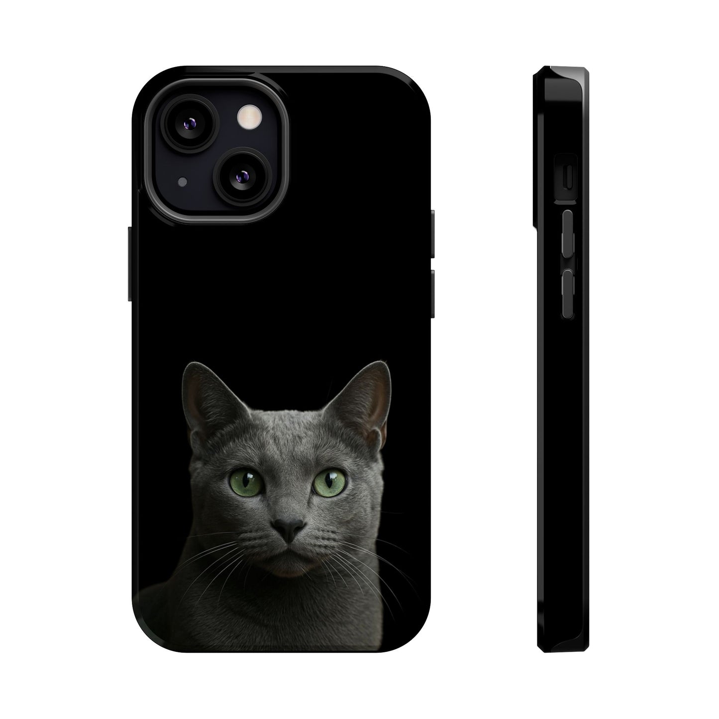 Russian Blue Cat Phone Case — Magnetic Impact-Resistant iPhone Cover